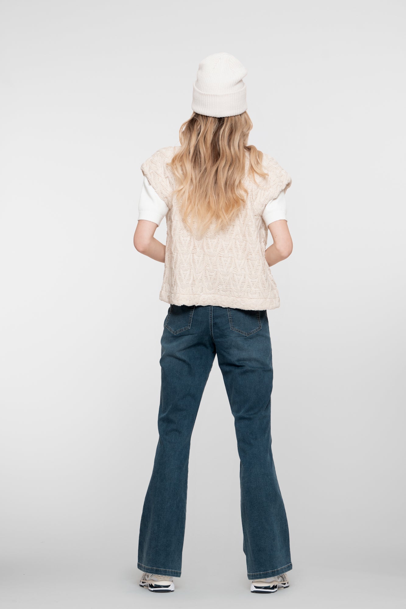 Geisha Damen-High-Waist-Flared-Jeans