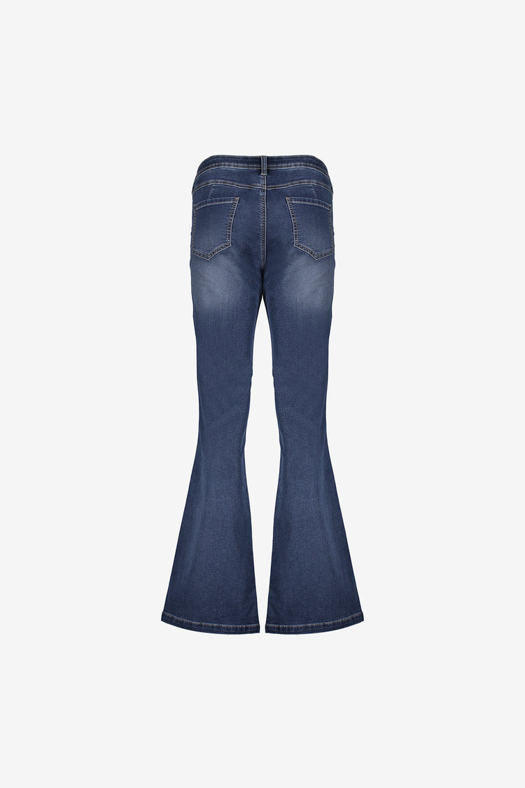 Geisha Damen-High-Waist-Flared-Jeans