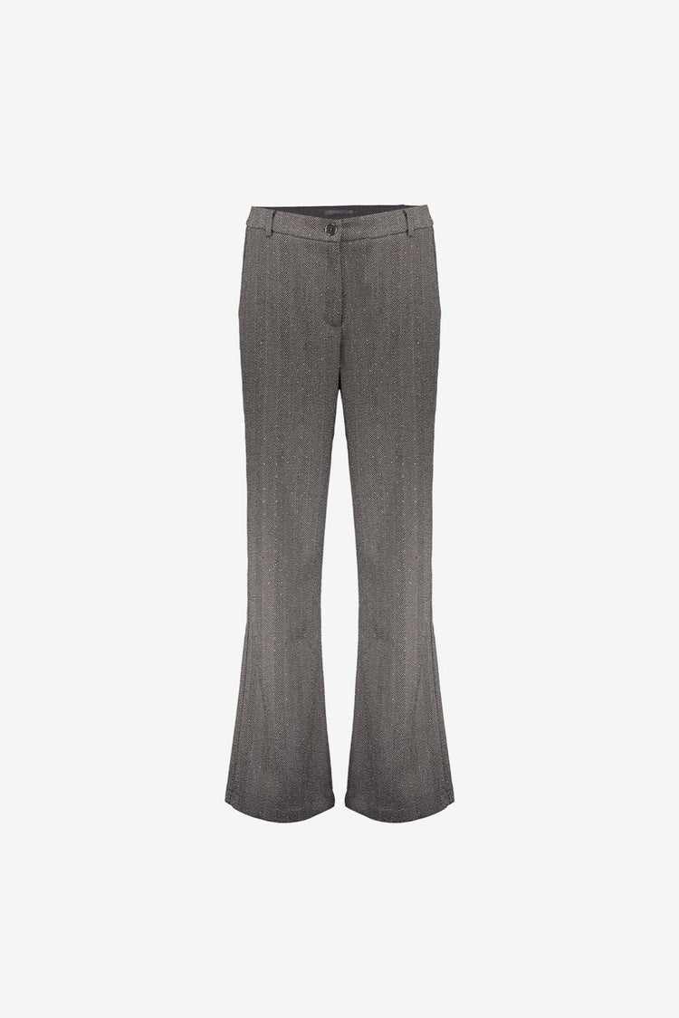 Geisha Damen-Hose mit Fischgrätenmuster und Glitzersteinen