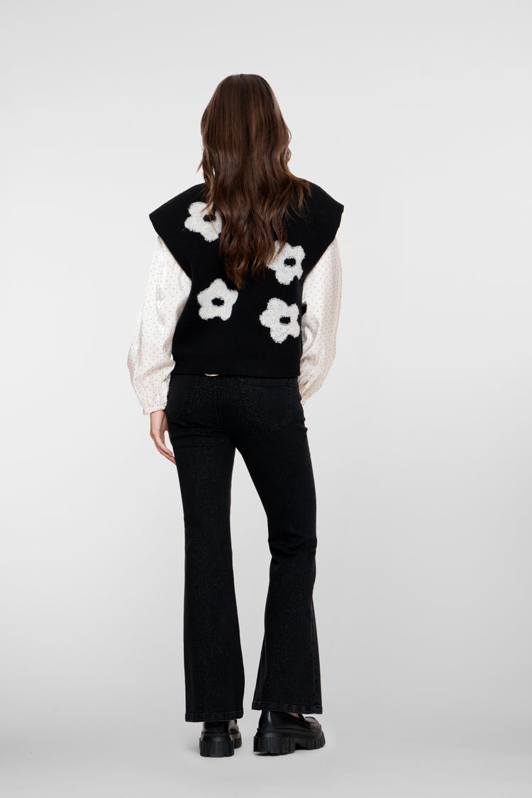 Geisha Damen-Flared-Jeans mit Lurex