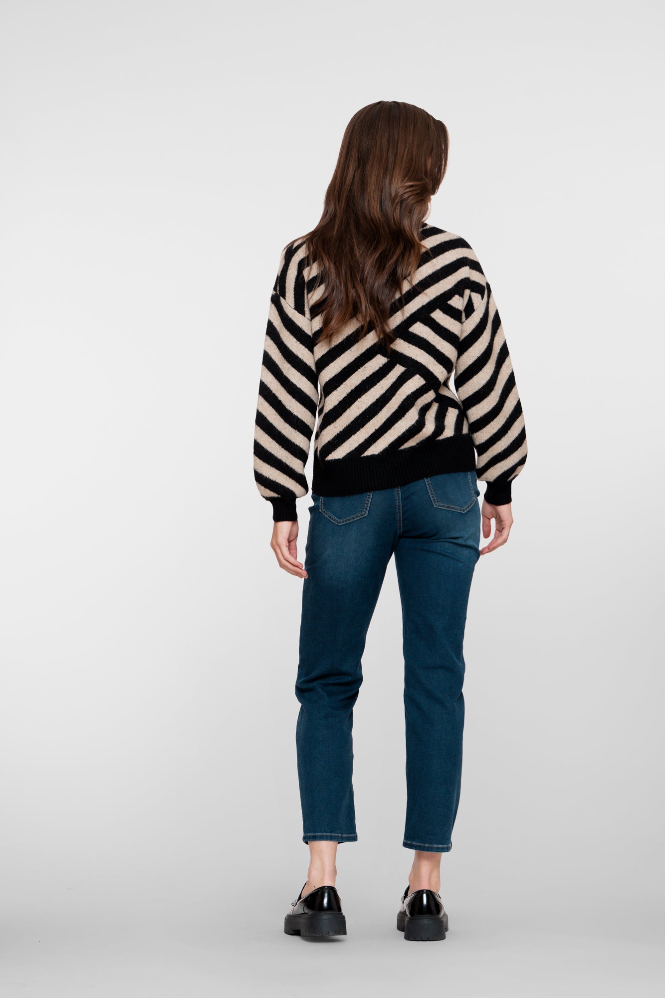 Geisha Damen-Skinny-Jeans mit hohem Bund