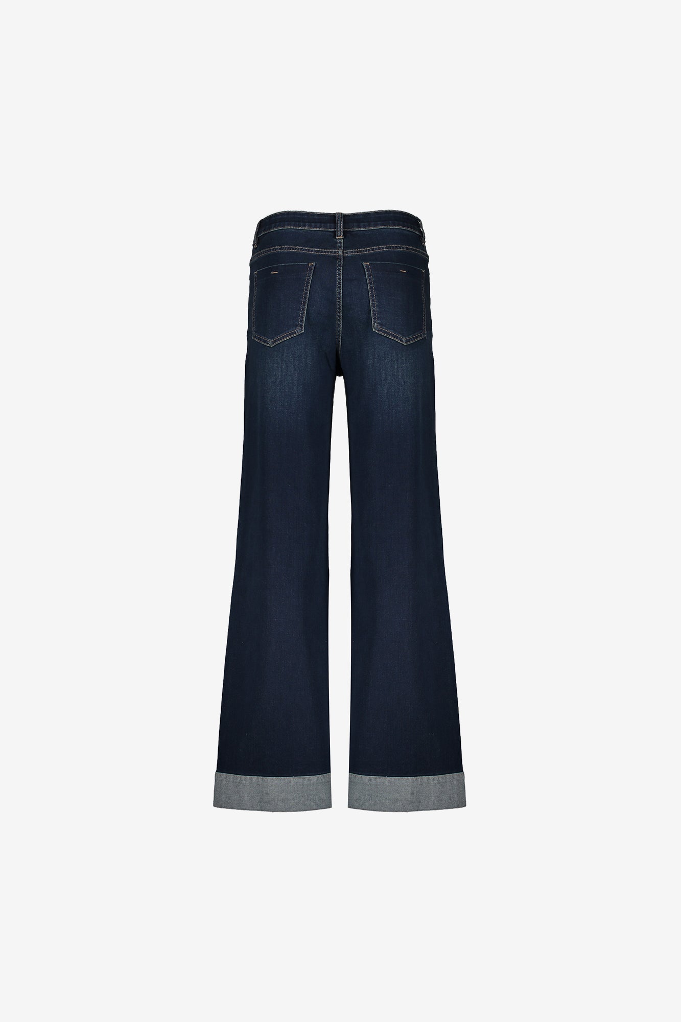 Geisha Damen-Wide-Leg-Jeans mit Umschlag