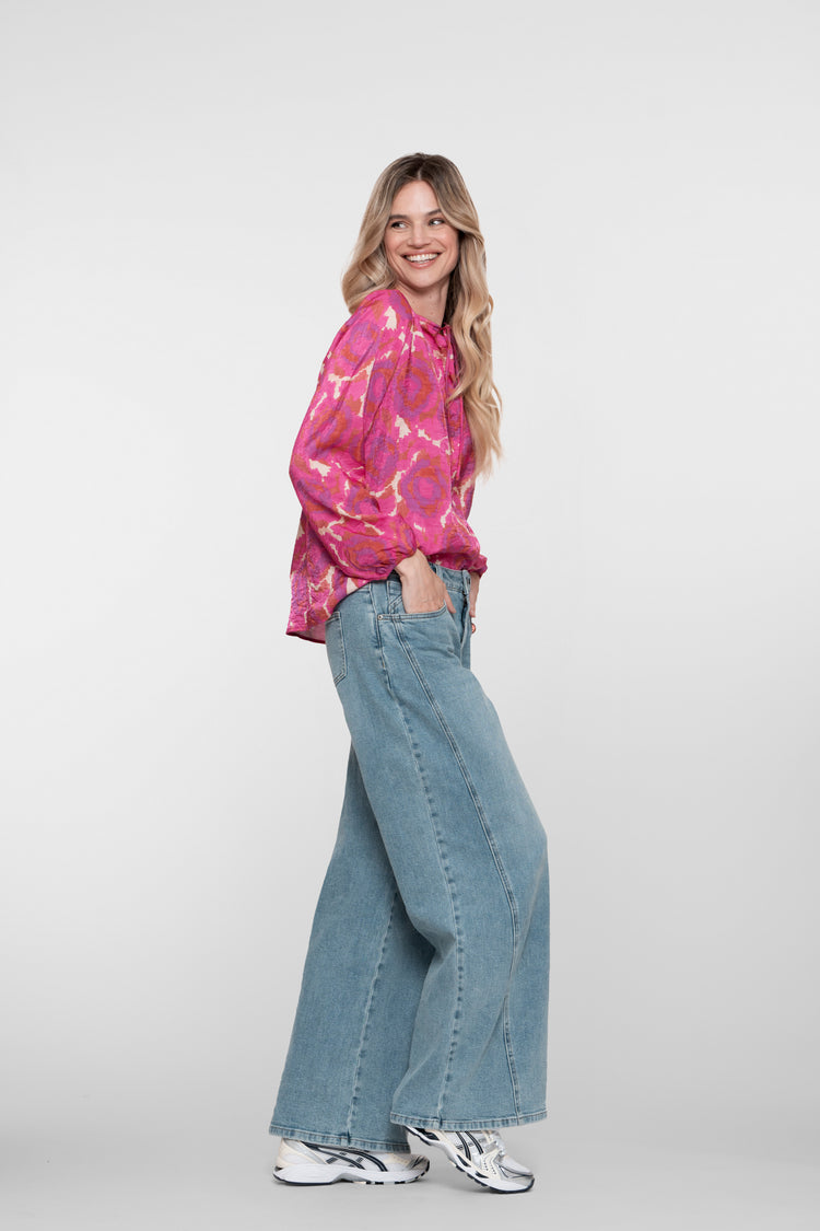 Geisha Damen Jeans mit weitem Bein