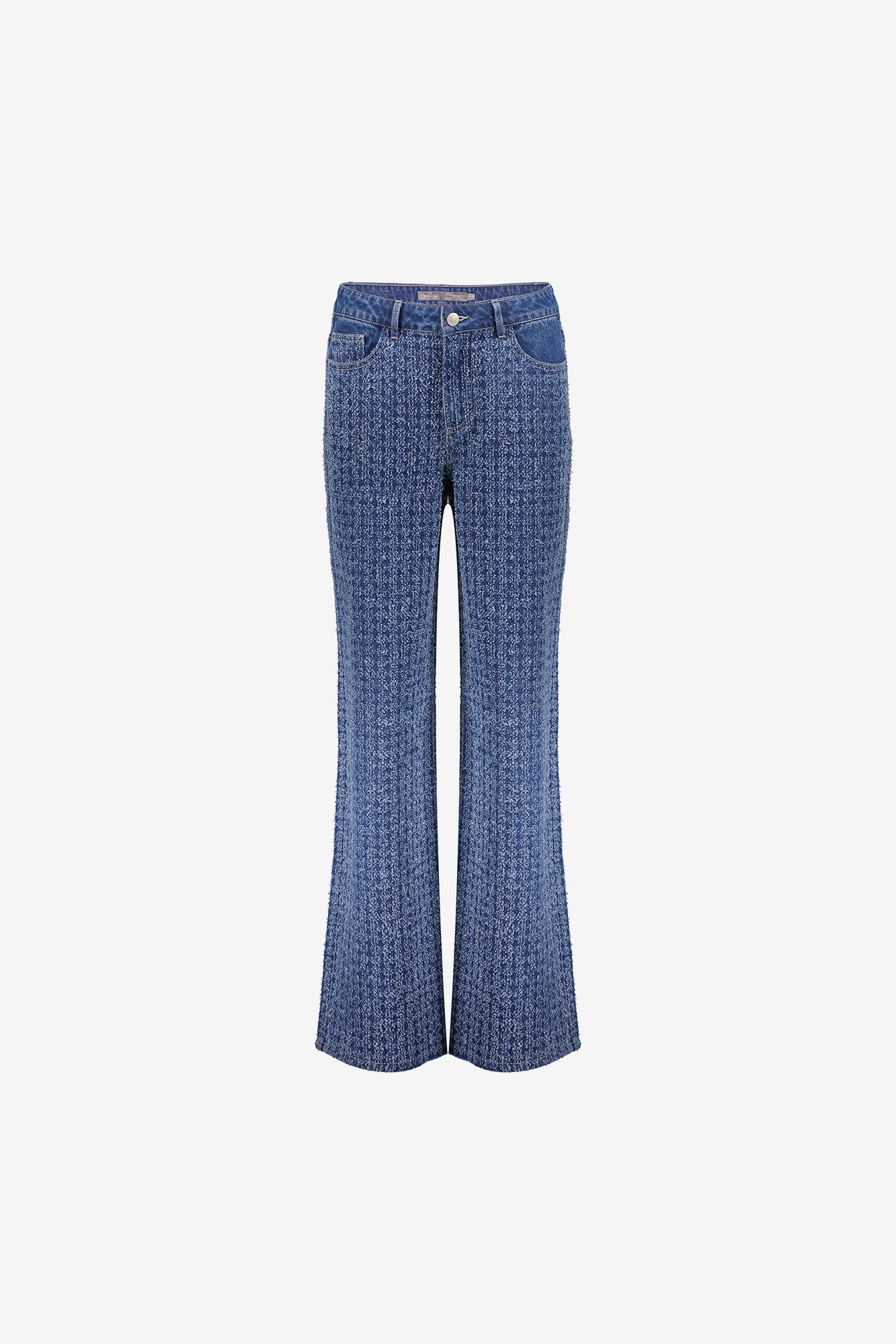 Geisha Damen-Bouclé-Denim-Jeans mit geradem Bein