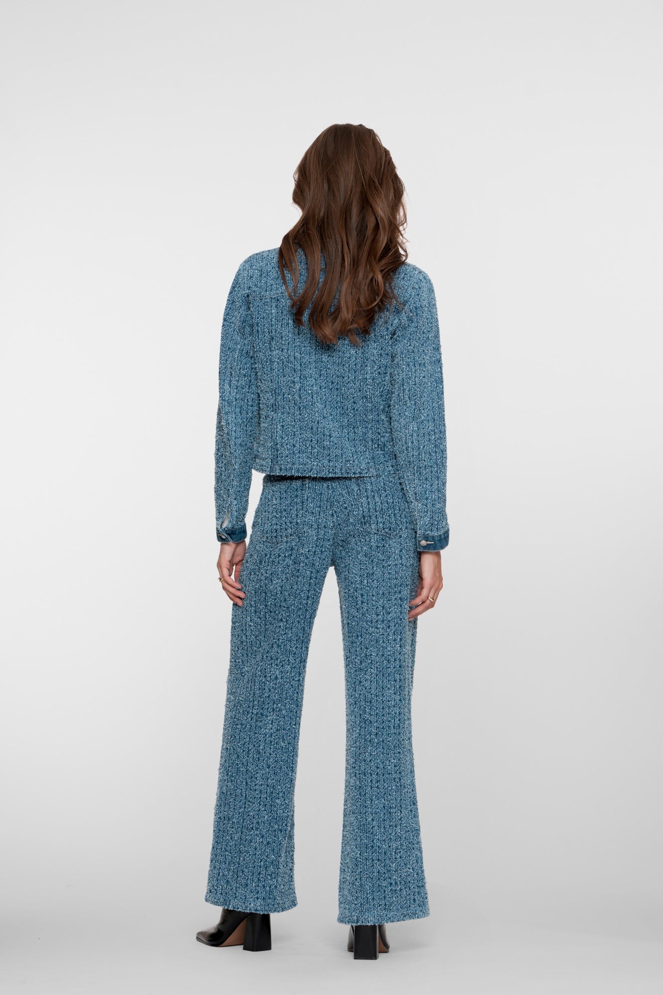 Geisha Damen-Bouclé-Denim-Jeans mit geradem Bein