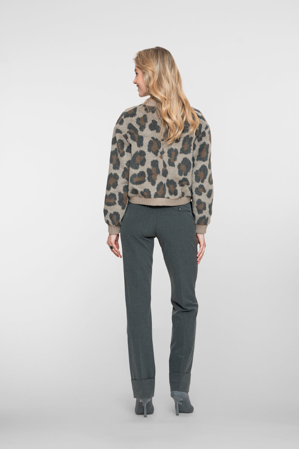Geisha Damen-Straight-Fit-Hose mit Umschlag