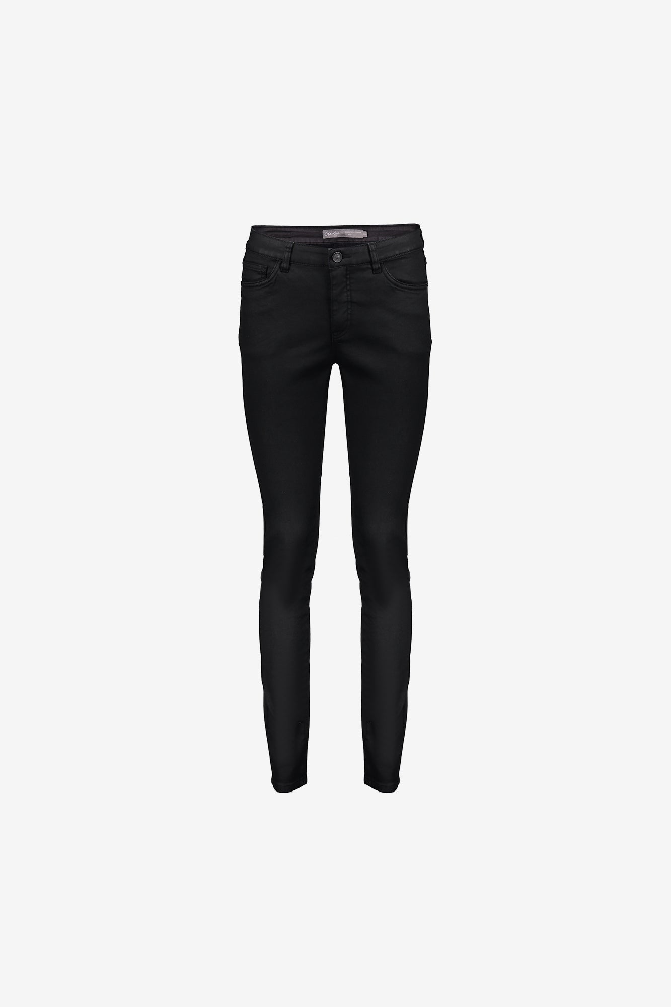 Geisha Damen-High-Waist-Skinny-Jeans mit Beschichtung