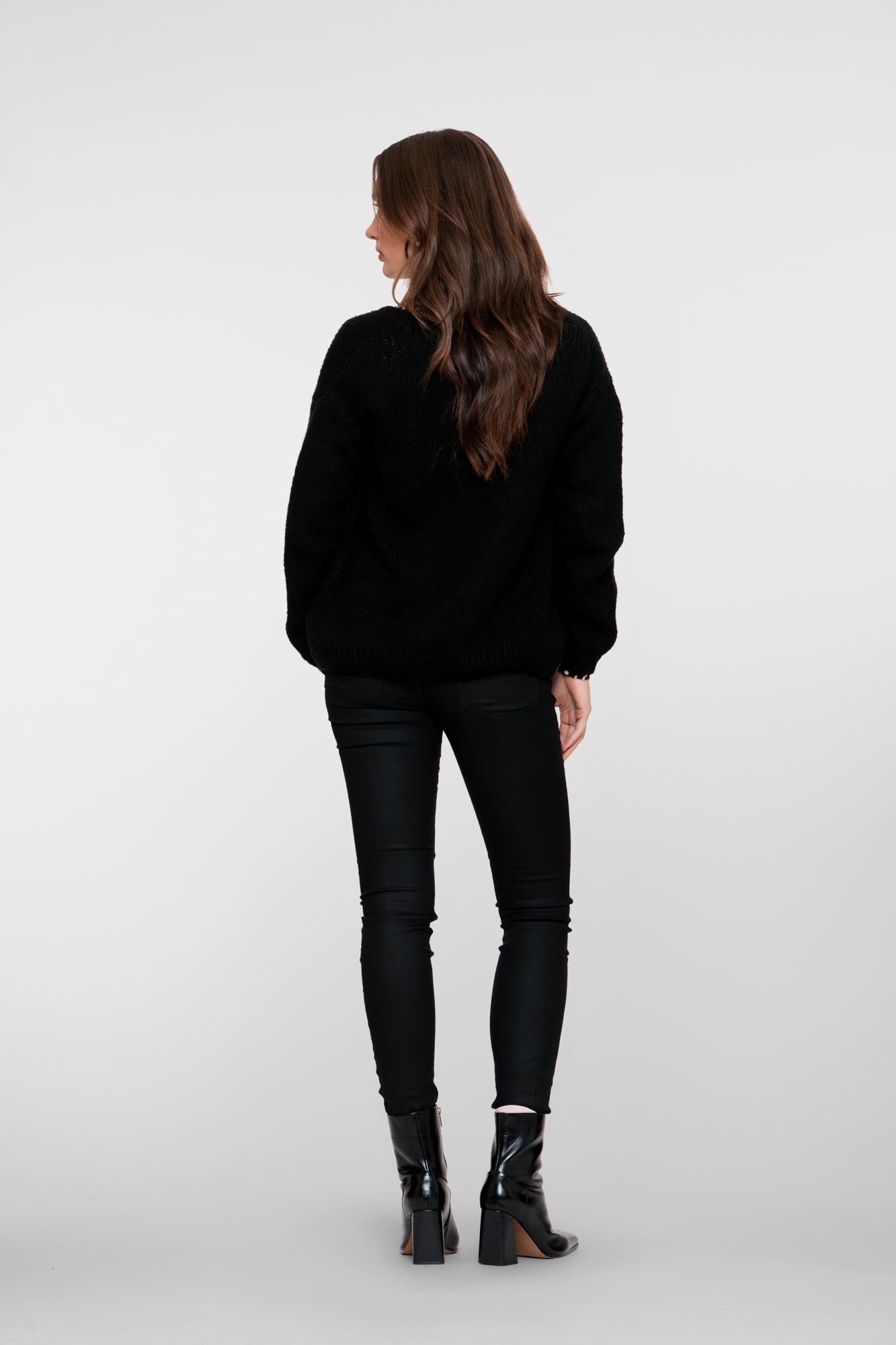 Geisha Damen-High-Waist-Skinny-Jeans mit Beschichtung