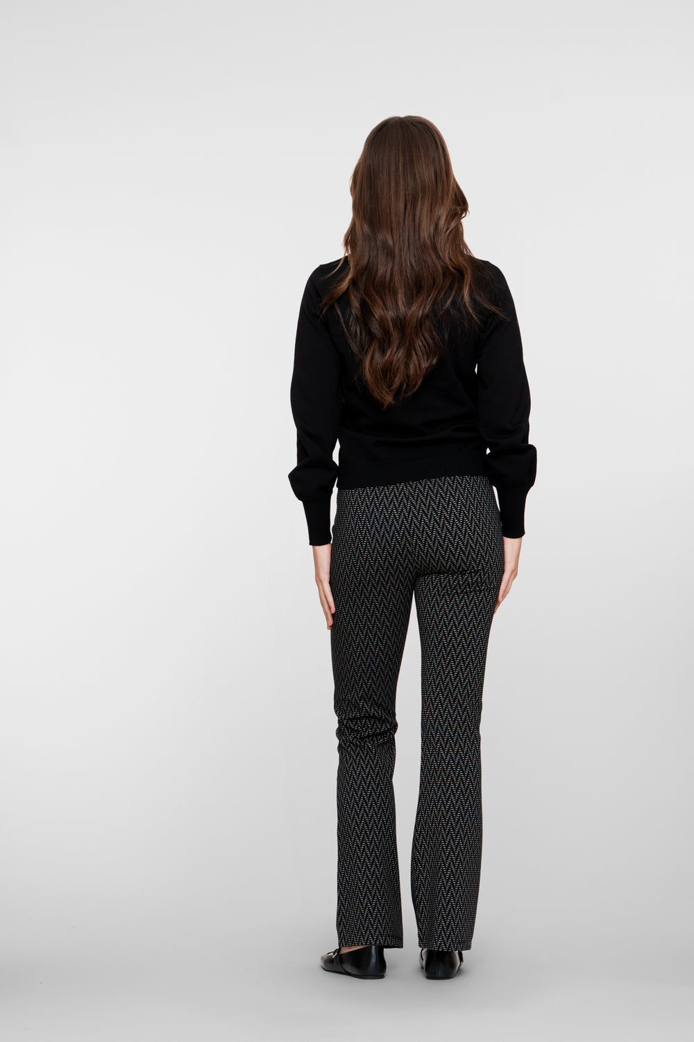 Geisha Damen Flared-Hose mit Zickzack-Muste