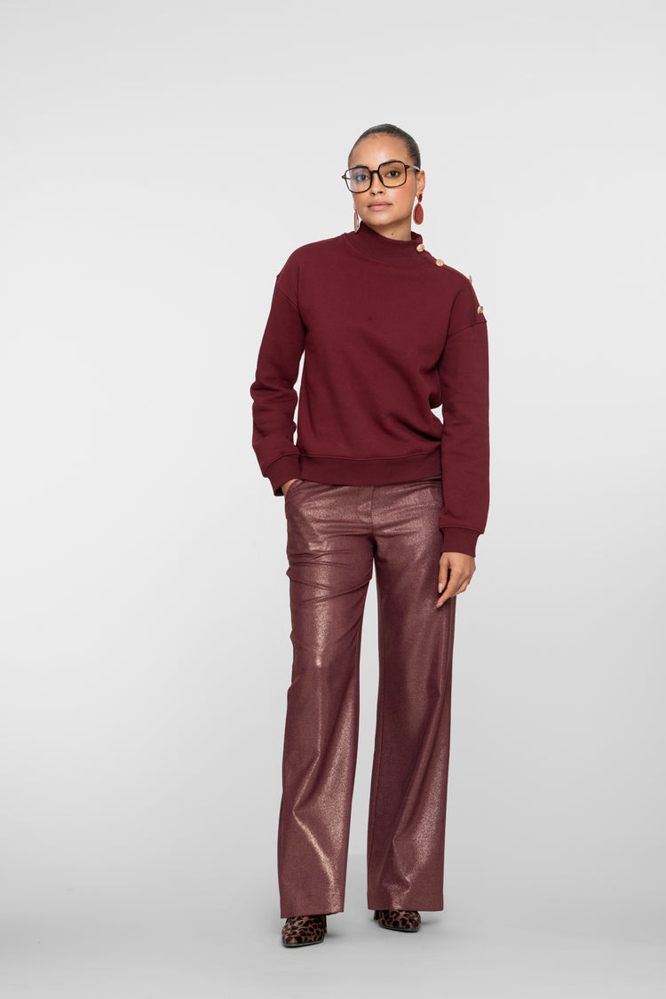 Geisha Damen-Burgunderhose mit Beschichtung