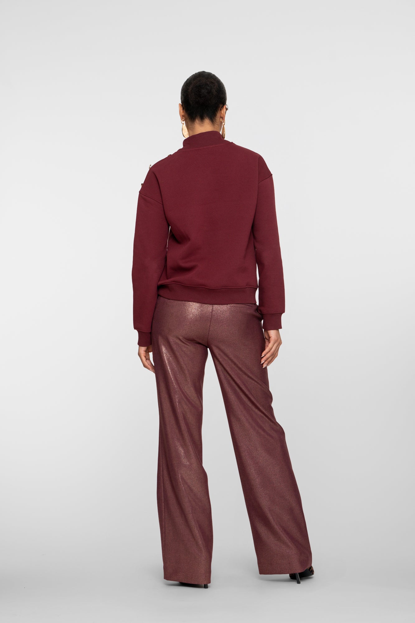 Geisha Damen-Burgunderhose mit Beschichtung