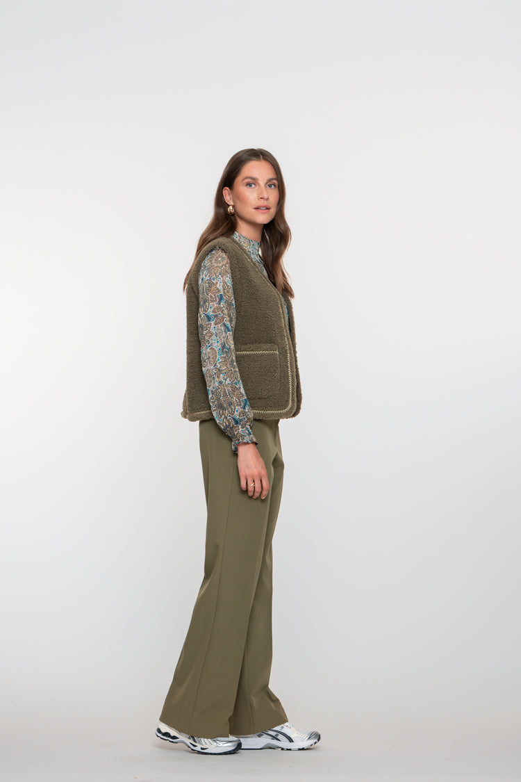 Geisha Damenhose mit weitem Bein und hoher Taille