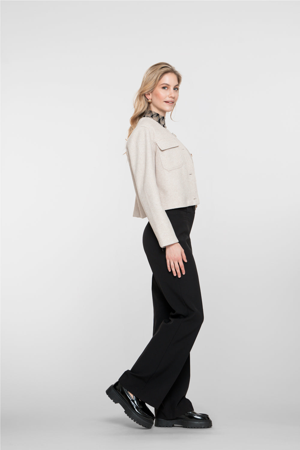 Geisha Damen-Klassische Hose mit Paspeltaschen