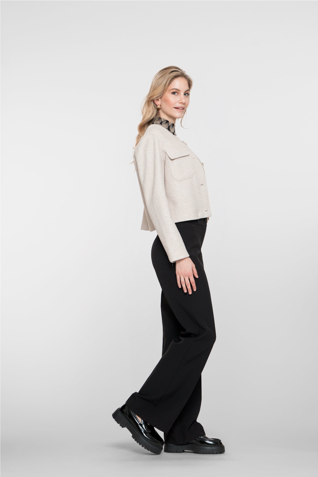 Geisha Damen-Klassische Hose mit Paspeltaschen