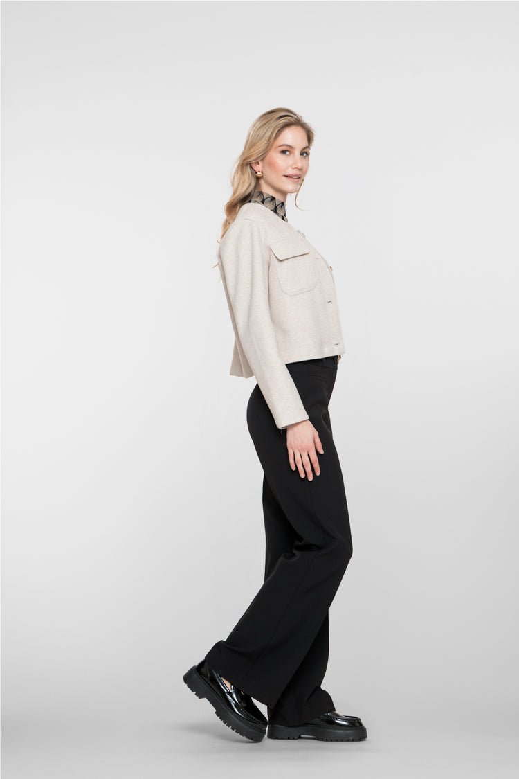 Geisha Damen-Klassische Hose mit Paspeltaschen