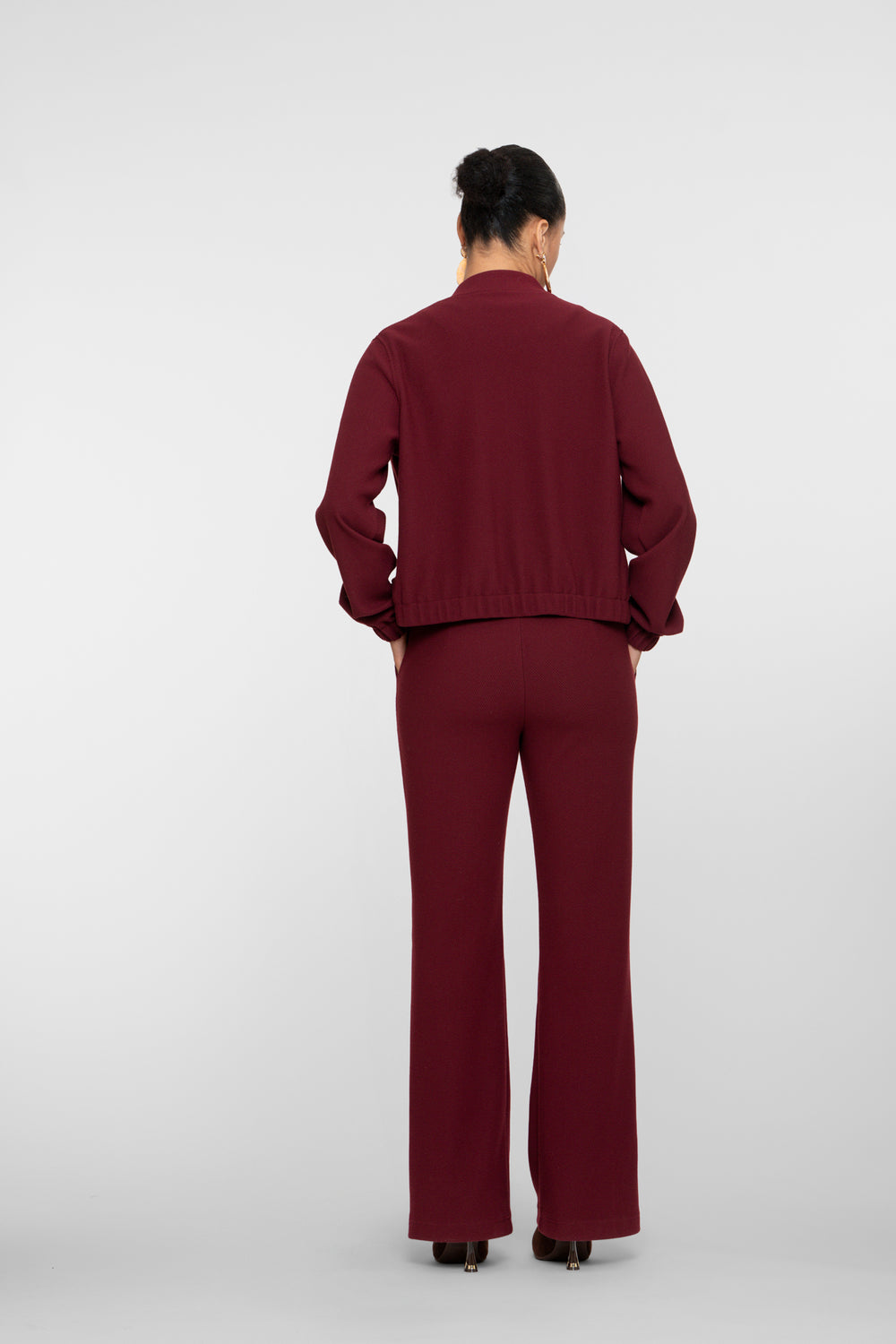 Geisha Damen High-Waist-Hose mit Wabenmuster