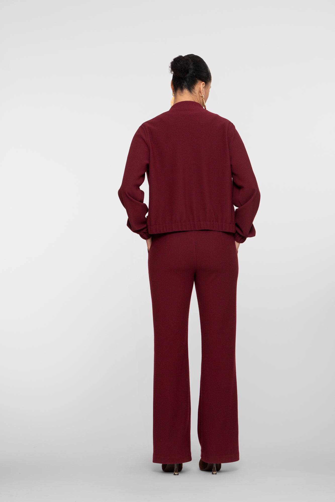 Geisha Damen High-Waist-Hose mit Wabenmuster