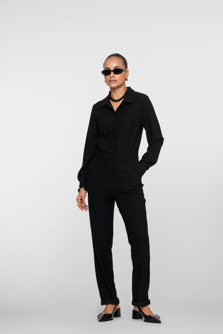 Geisha Damen-Jumpsuit aus Waffelstoff