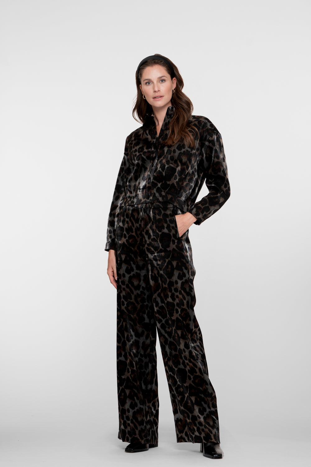 Geisha Damenhose mit Leoprint