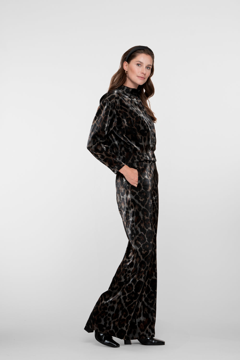 Geisha Damenhose mit Leoprint