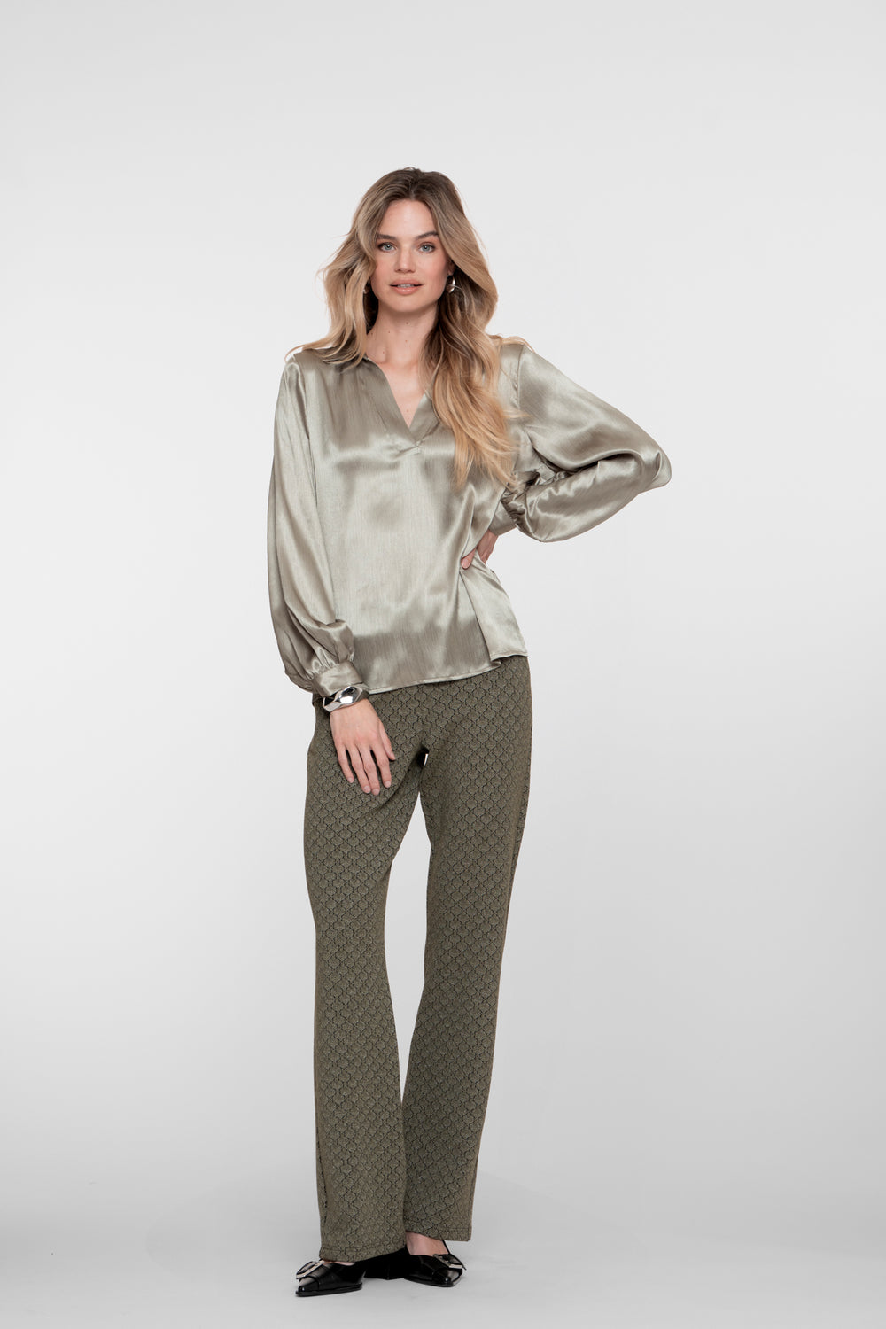 Geisha Damenhose mit Jacquardmuster