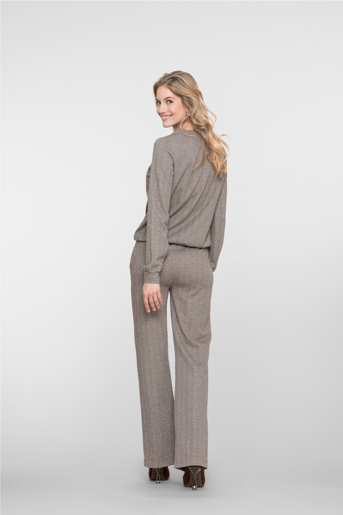 Geisha Damen-Schlaghose mit Zickzackmuster