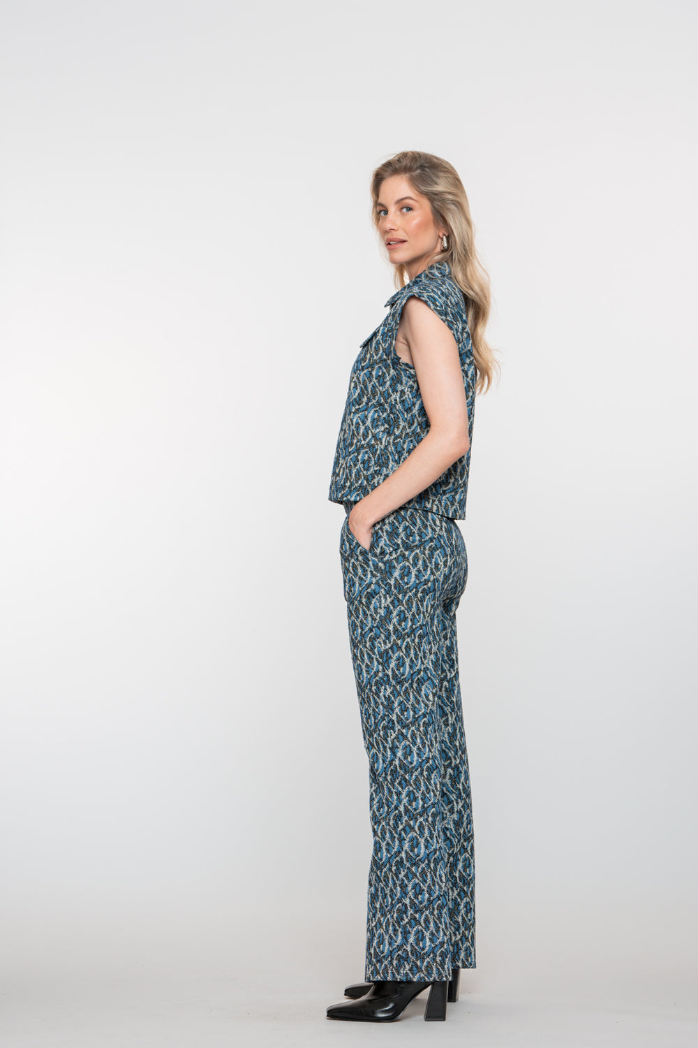 Geisha Damen-Hose mit elegantem Print und Lurex