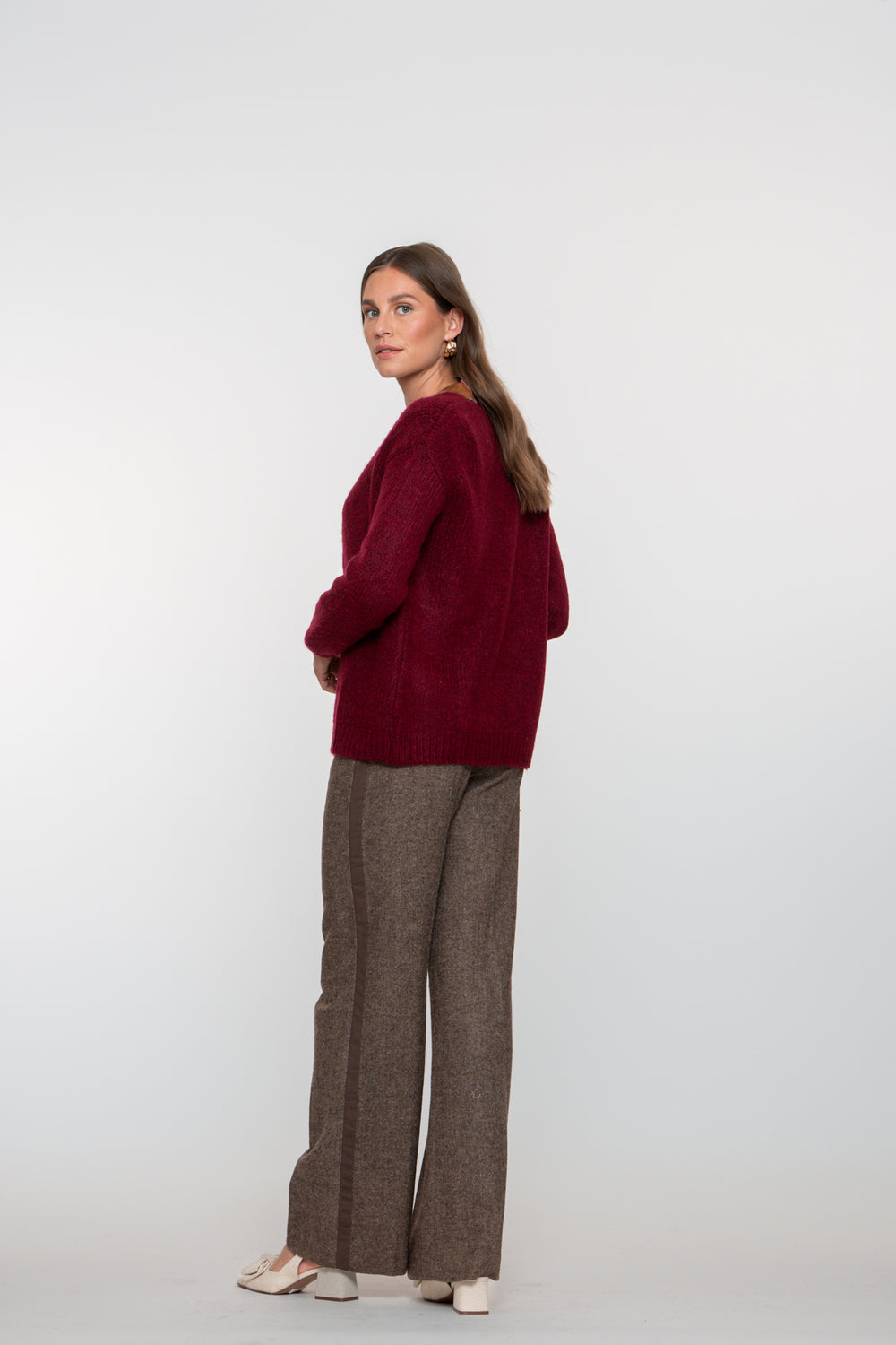 Geisha Damen-Tweedhose mit Zierband