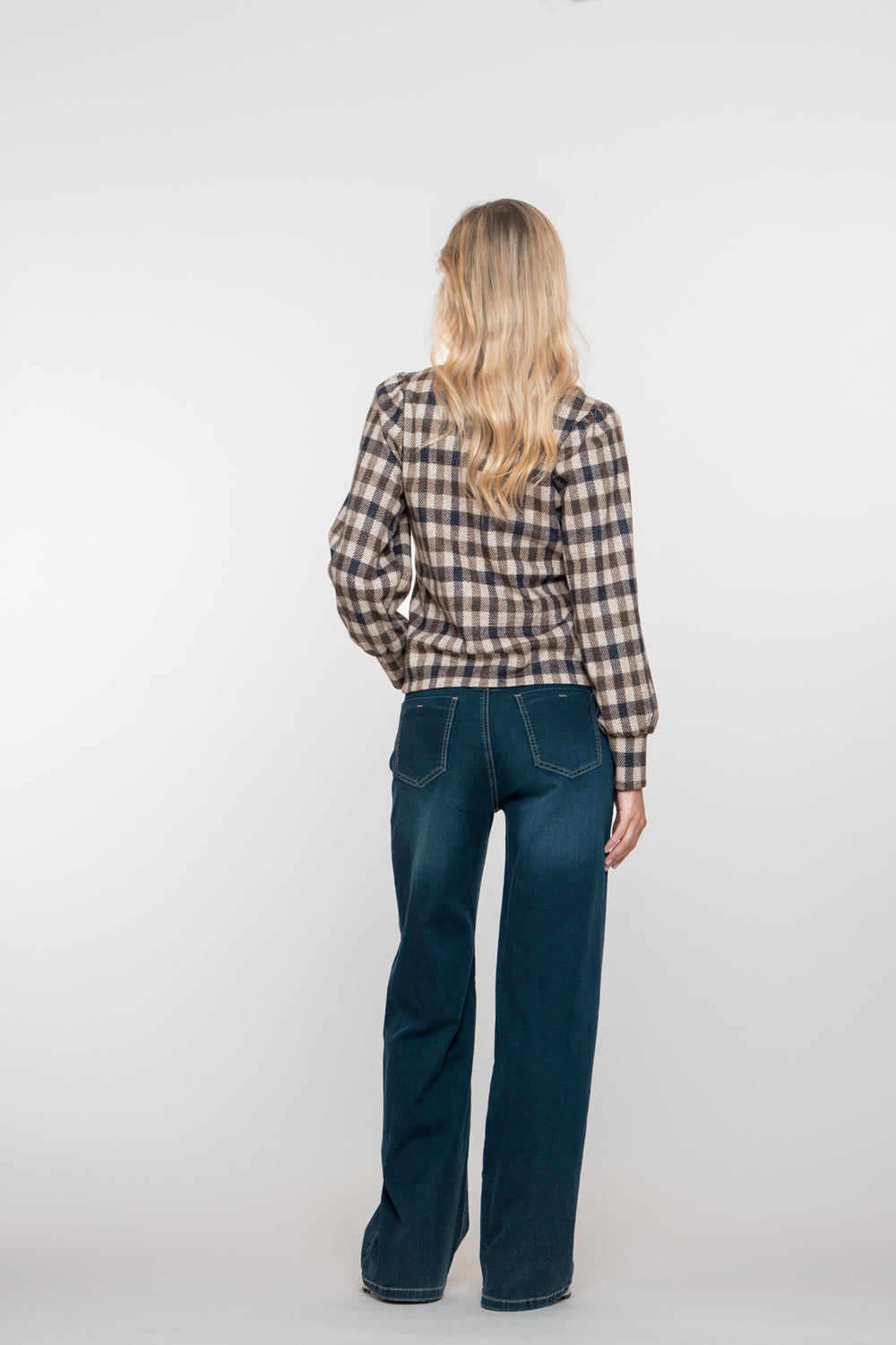 Geisha Damen-Jeans mit schmaler Passform und Flared-Bein