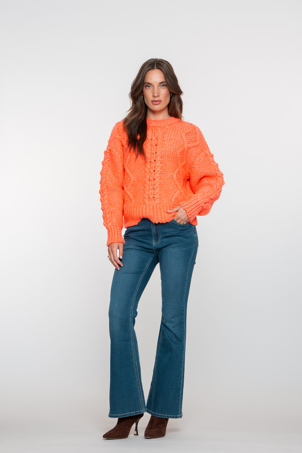 Geisha Damen-Slim-Flared-Jeans