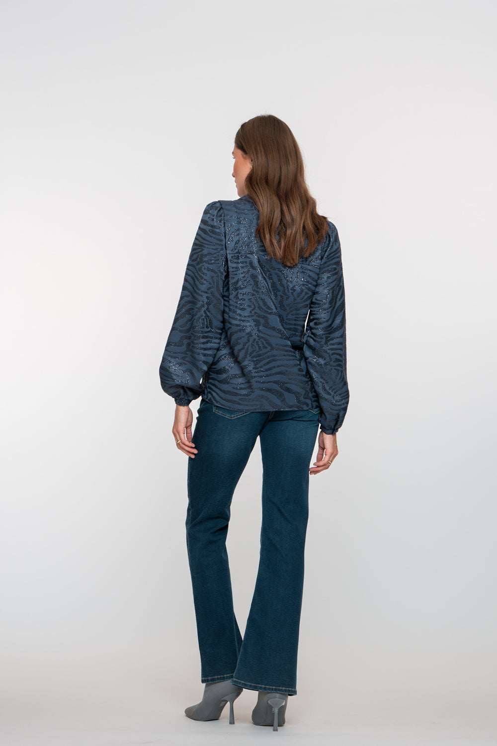 Geisha Damen-High-Waist-Flared-Jeans