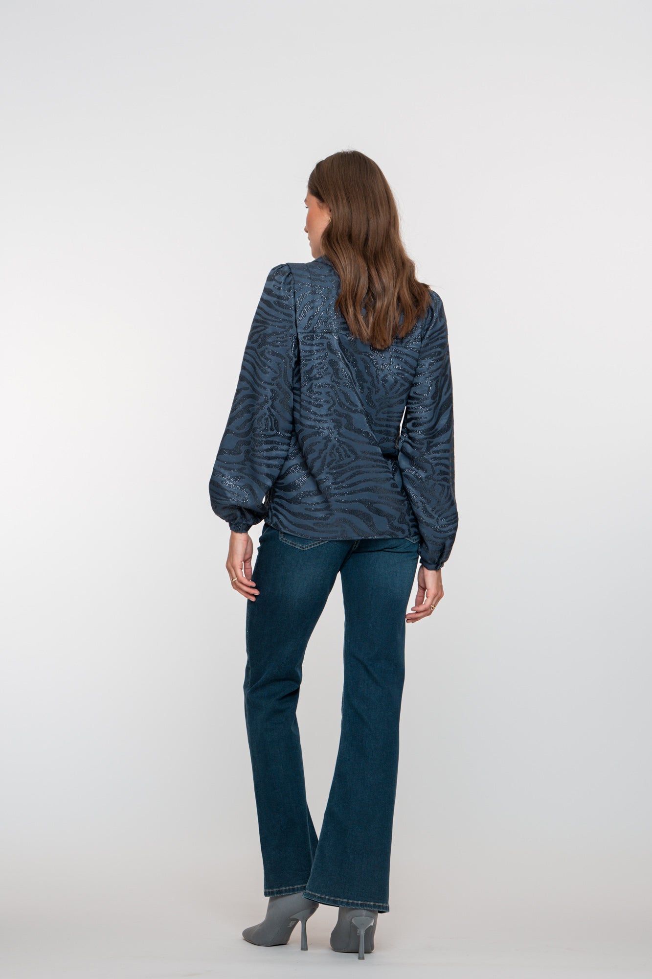 Geisha Damen-High-Waist-Flared-Jeans