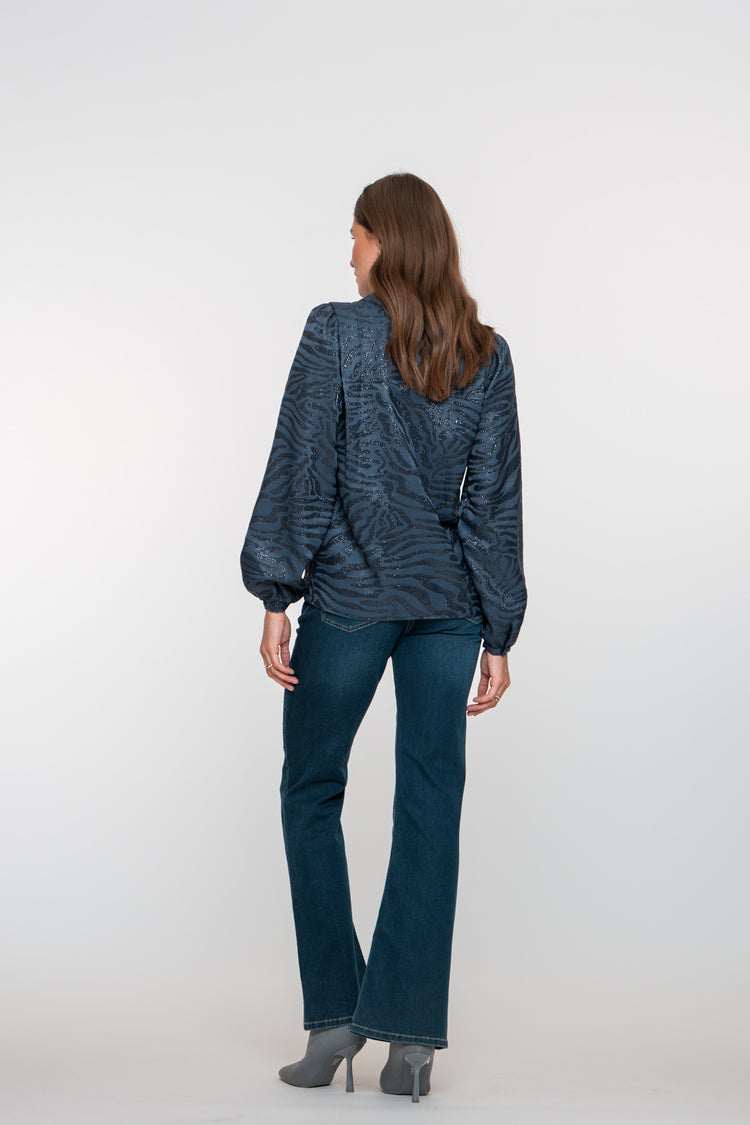 Geisha Damen-High-Waist-Flared-Jeans