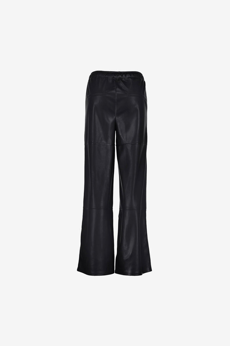 Geisha Damenhose in Lederoptik mit weitem Bein
