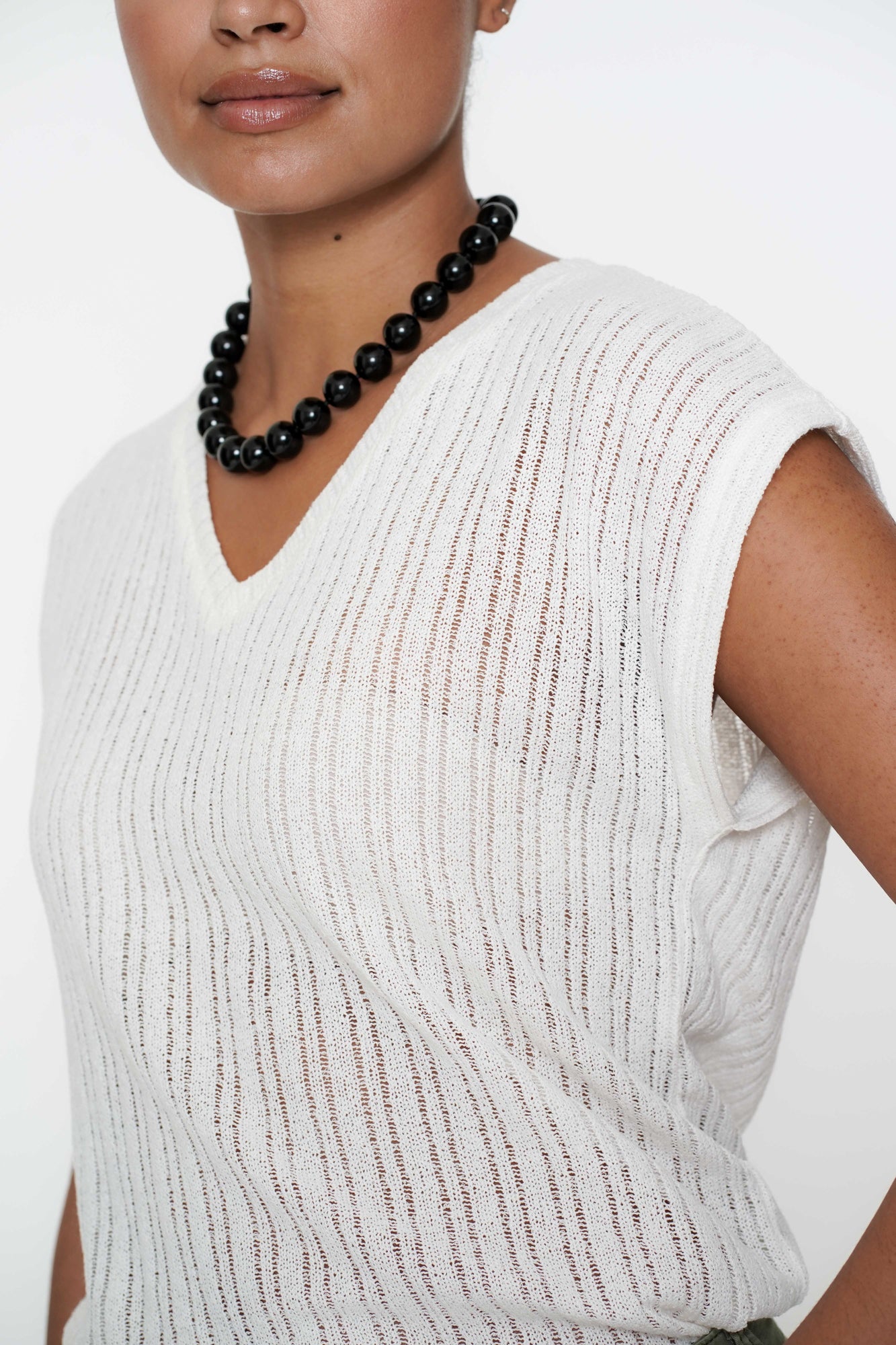 Geisha Fashion Damen T-Shirt mit eingewebten Streifen