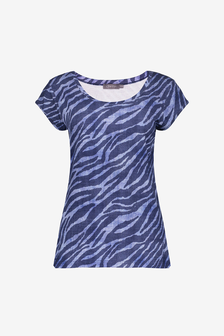 Geisha Fashion Damen T-Shirt mit Rundhalsausschnitt und Print