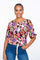 Geisha Fashion Damen T-Shirt mit 3/4-Ärmeln und Print