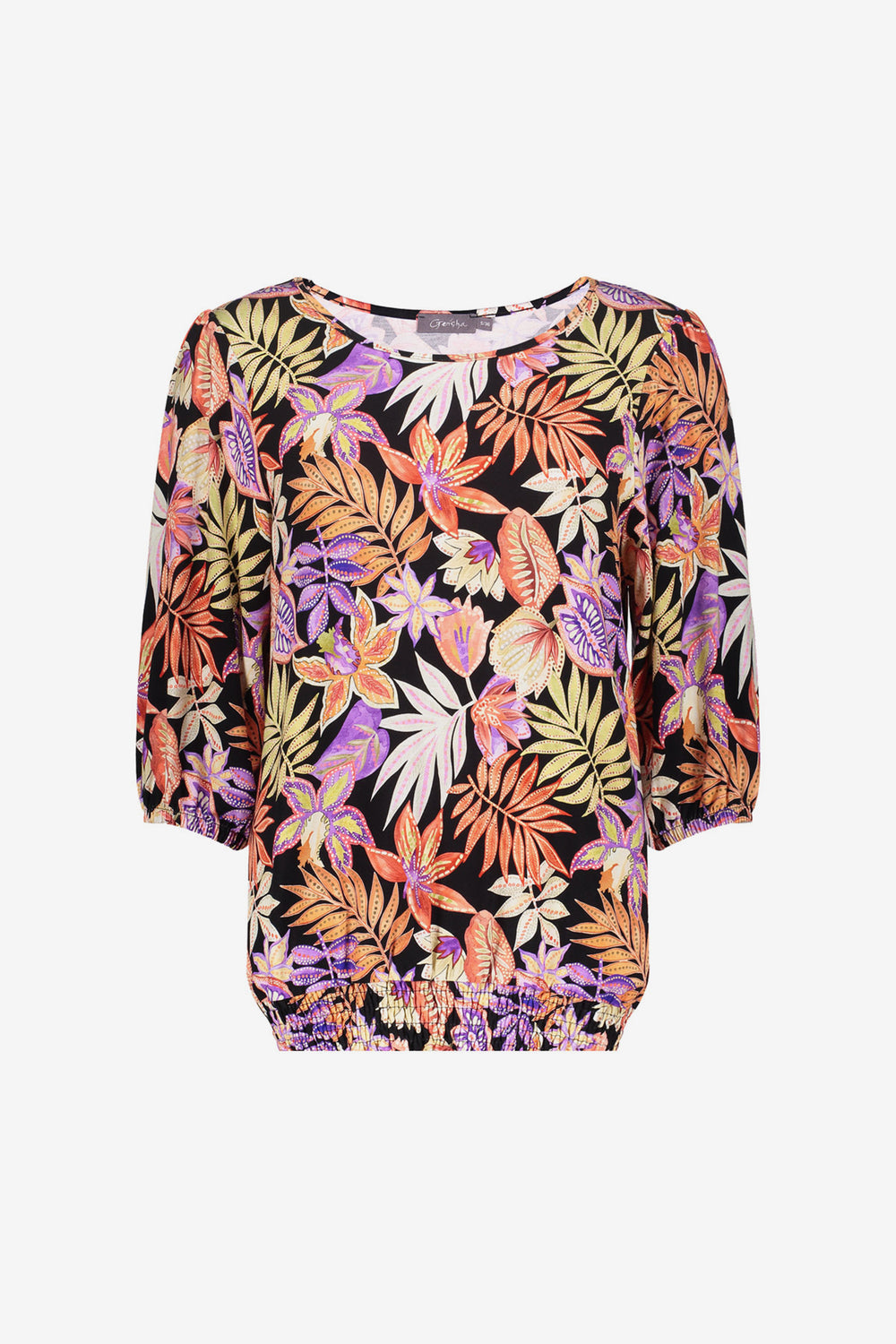 Geisha Fashion Damen T-Shirt mit 3/4-Ärmeln und Print