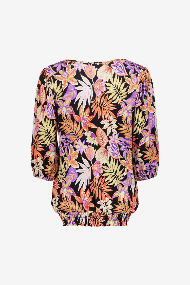 Geisha Fashion Damen T-Shirt mit 3/4-Ärmeln und Print