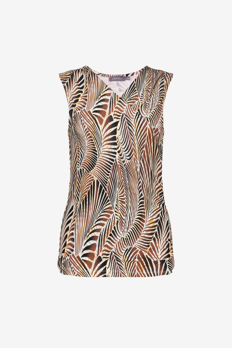Geisha Fashion Damen-Wickeloberteil mit Print