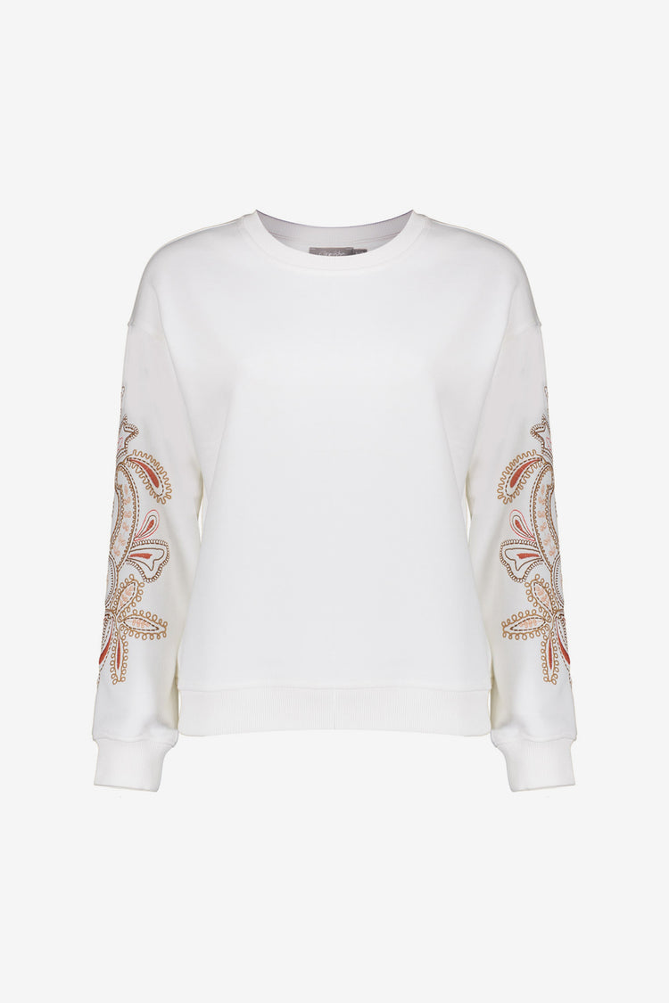 Geisha Fashion Damenpullover mit Kunstwerk-Ärmeln