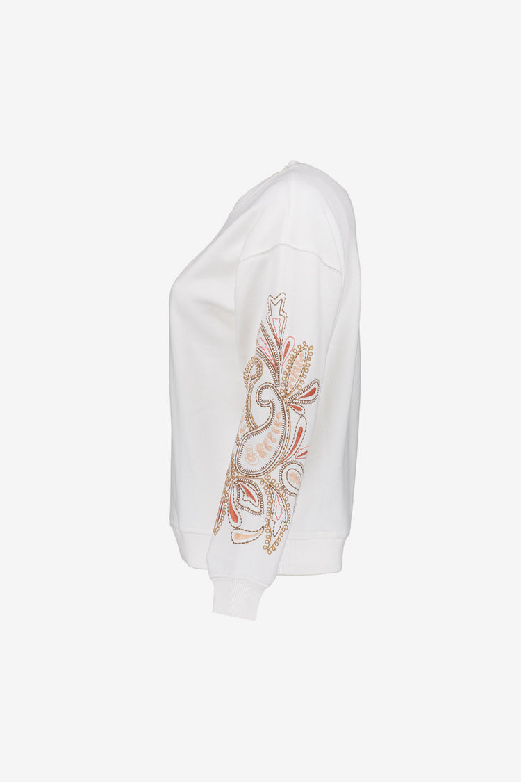 Geisha Fashion Damenpullover mit Kunstwerk-Ärmeln