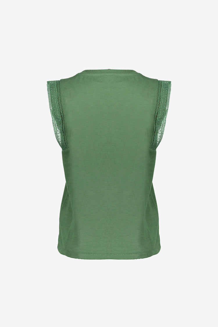 Geisha Fashion Damen Tanktop mit verspieltem Schulterdetail