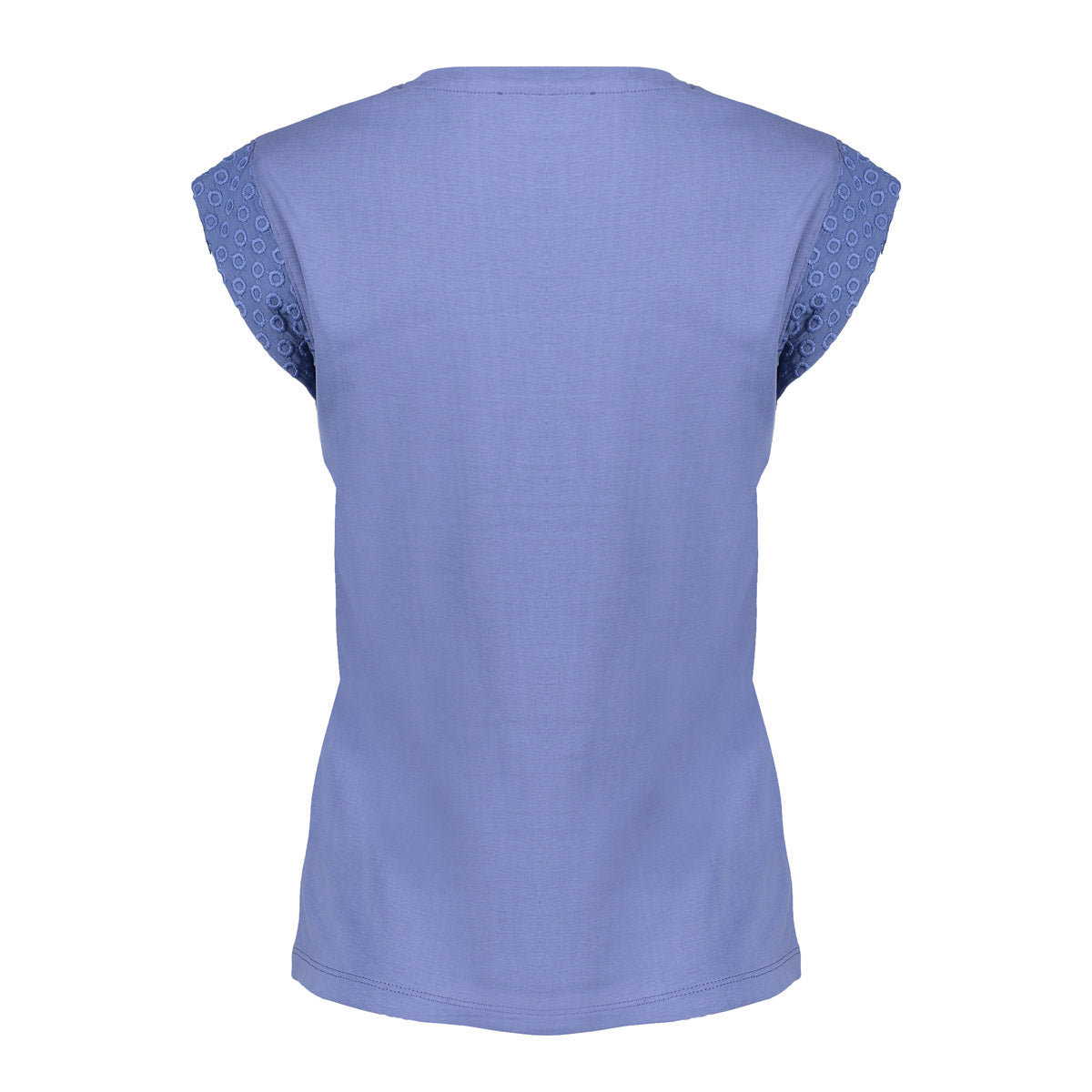 Geisha dames T-shirt met korte mouwen en broderie detail