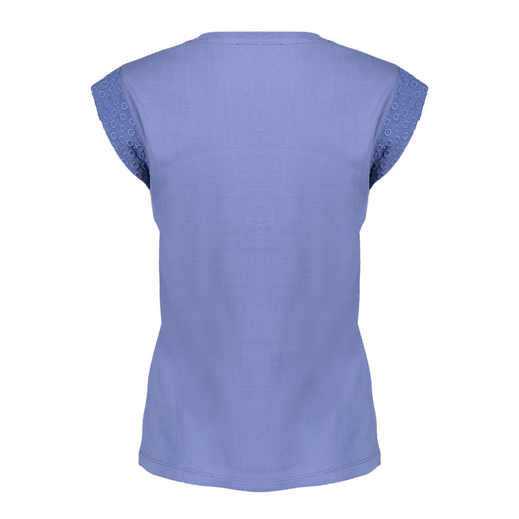 Geisha dames T-shirt met korte mouwen en broderie detail