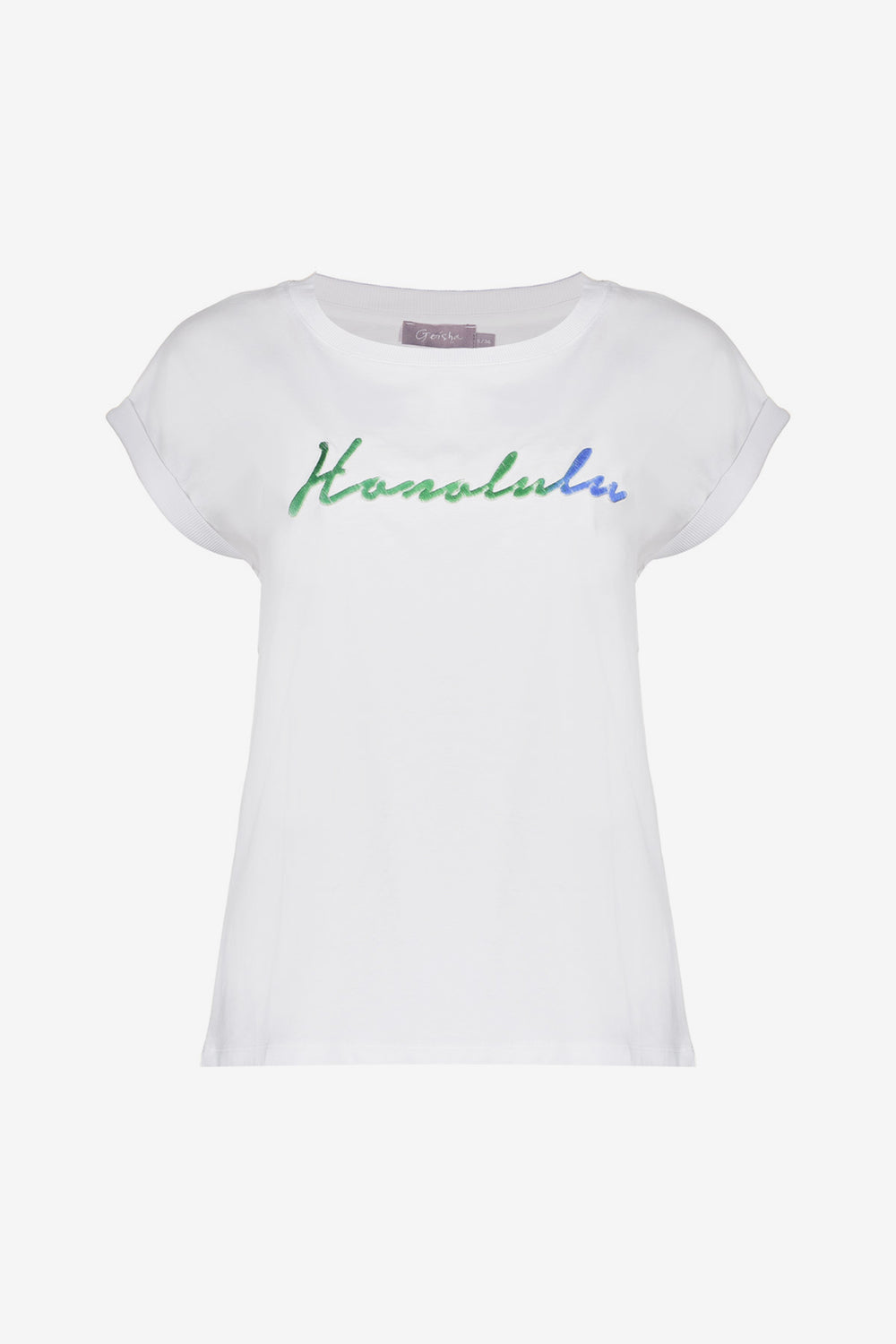 Geisha Fashion Damen Basic T-Shirt mit verspieltem Detail
