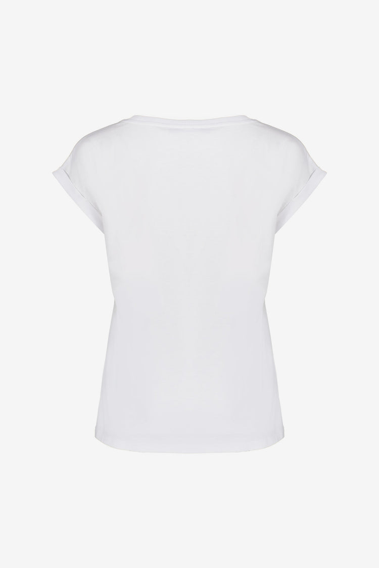 Geisha Fashion Damen Basic T-Shirt mit verspieltem Detail