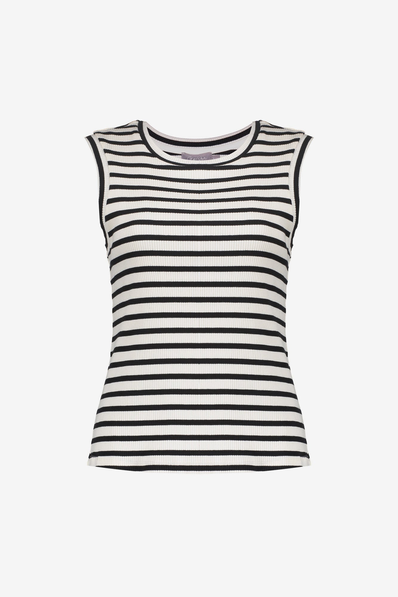Geisha dames rib top met strepen