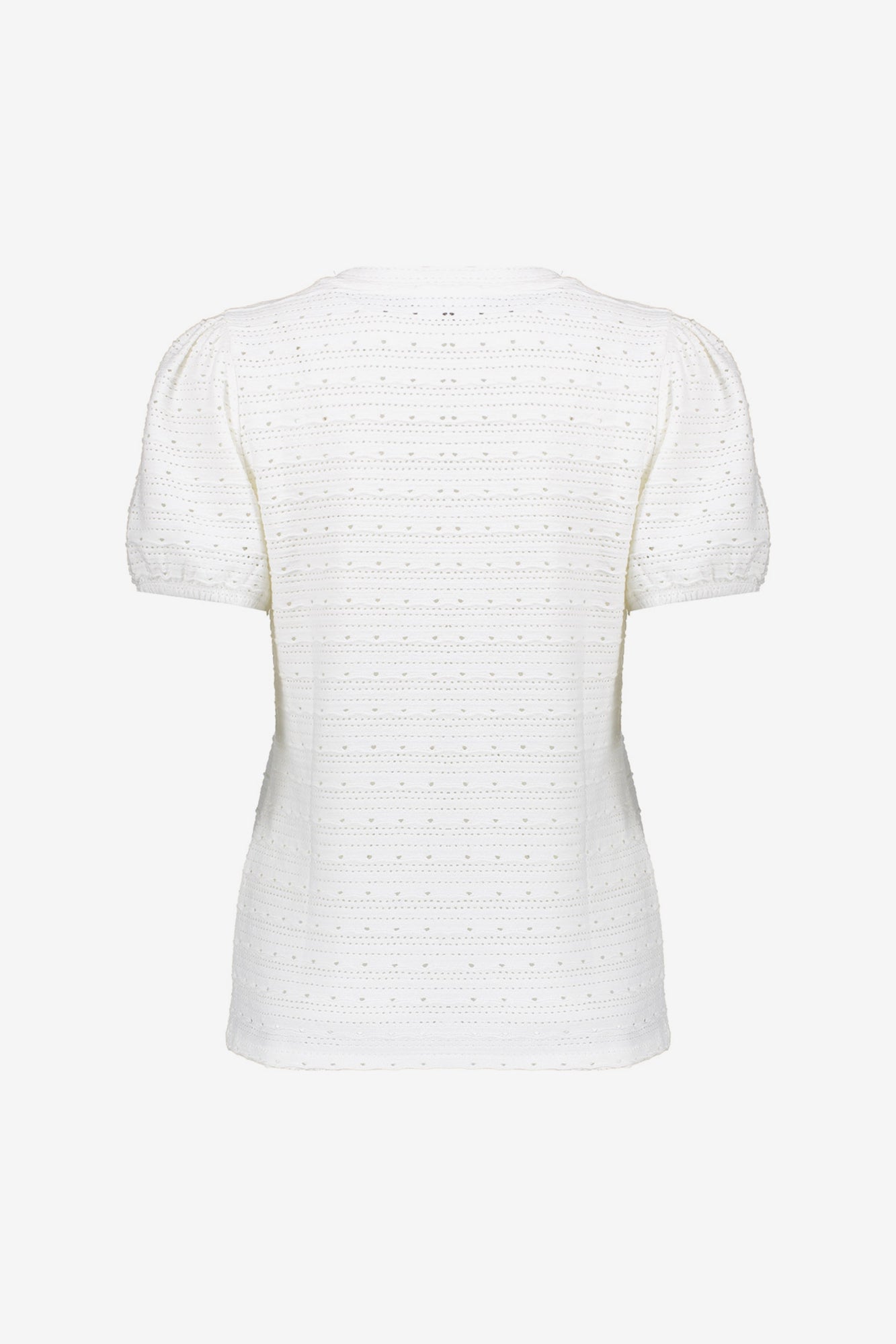 Geisha Fashion Damen-Ajour-Top mit kurzen Puffärmeln