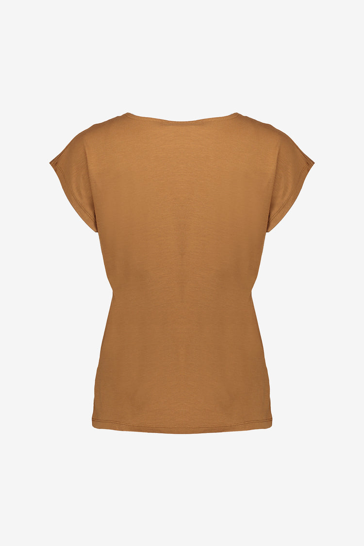 Geisha dames T-shirt met crochet V-hals